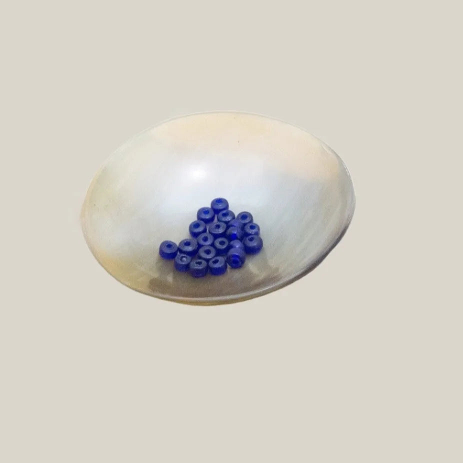 Small Dark Blue glass beads, 20 pieces