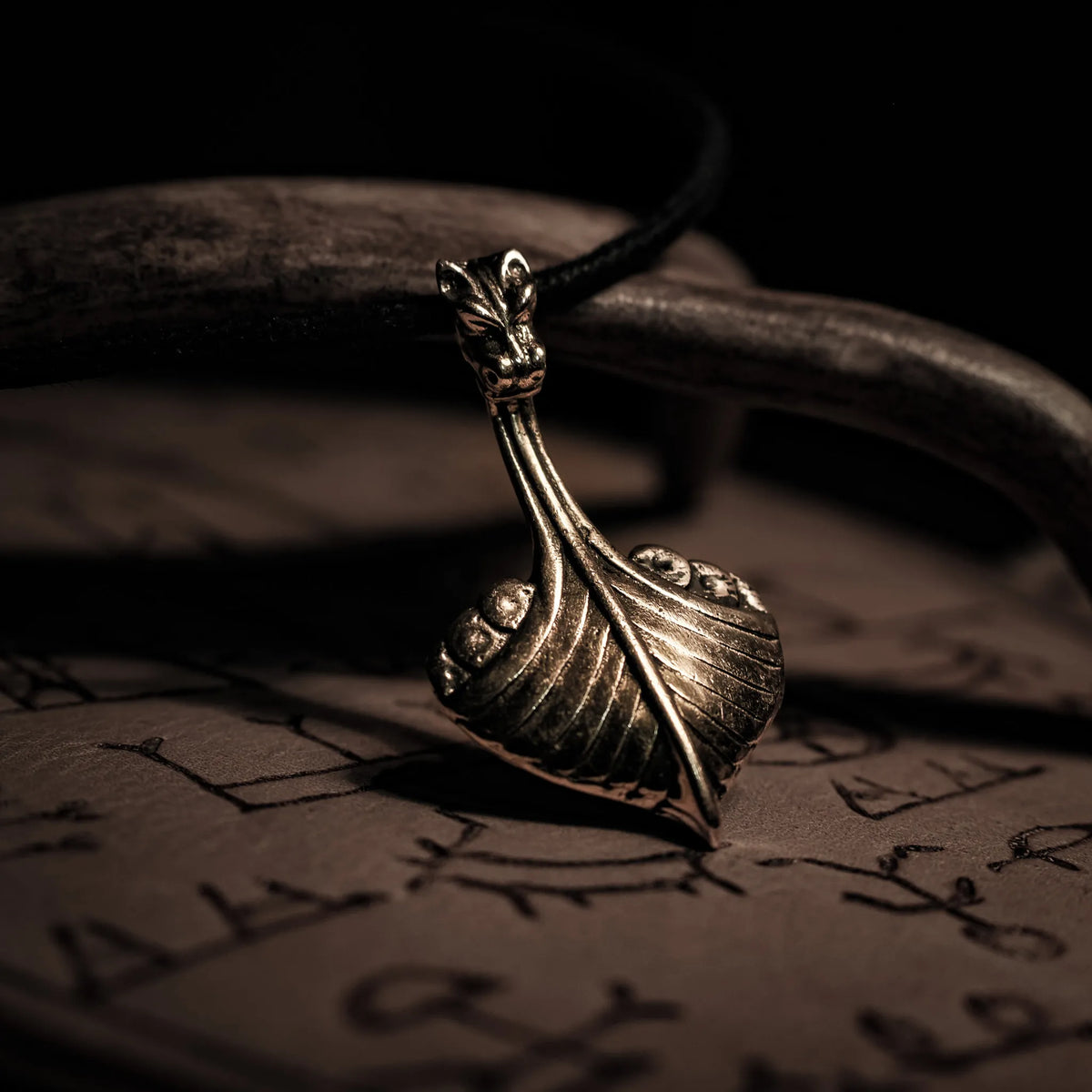 Viking ship pendant