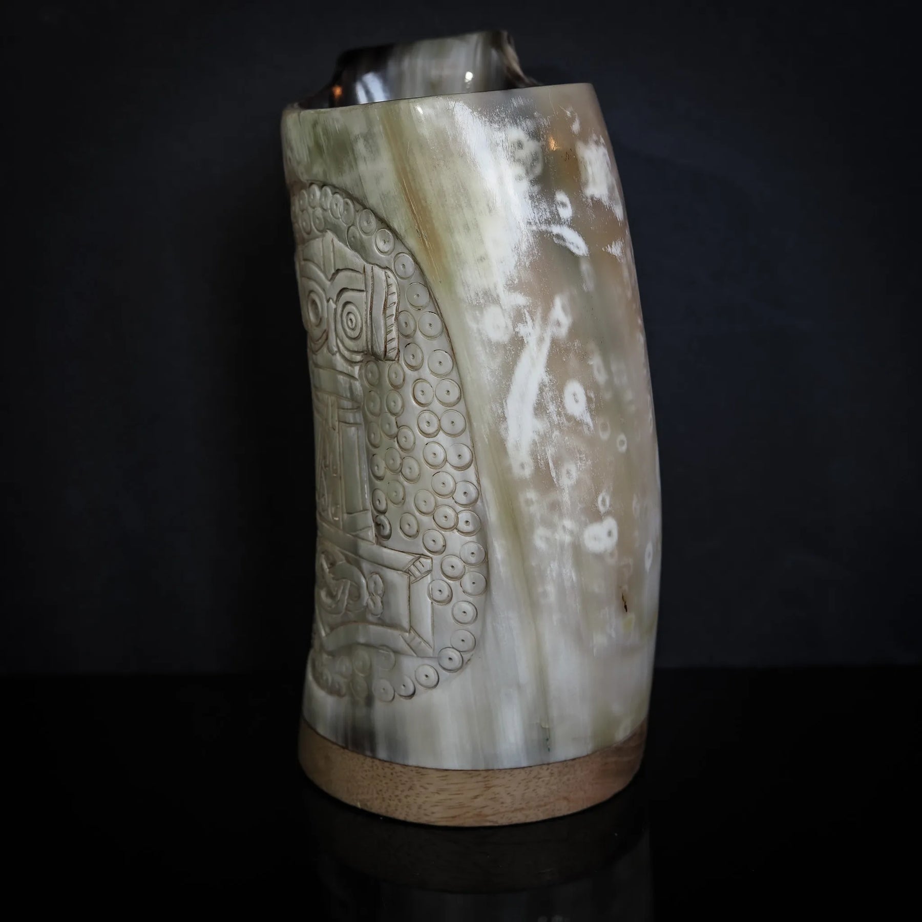 Handmade horn mug, Hammer of Thor 09310040