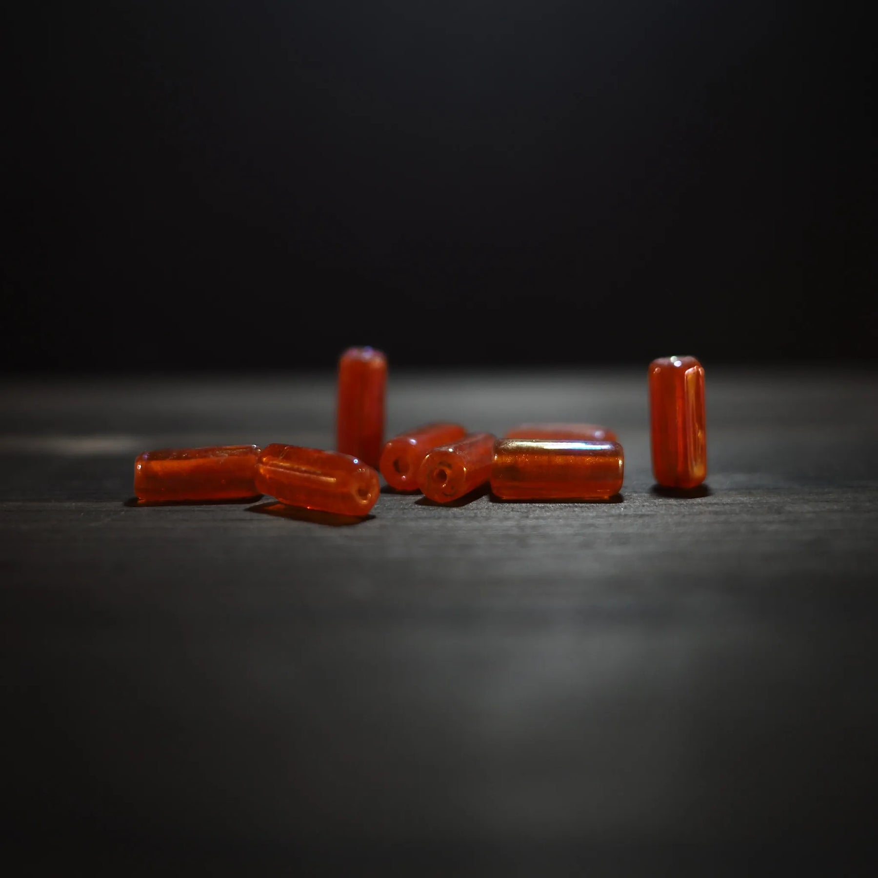 Orange glaspärla