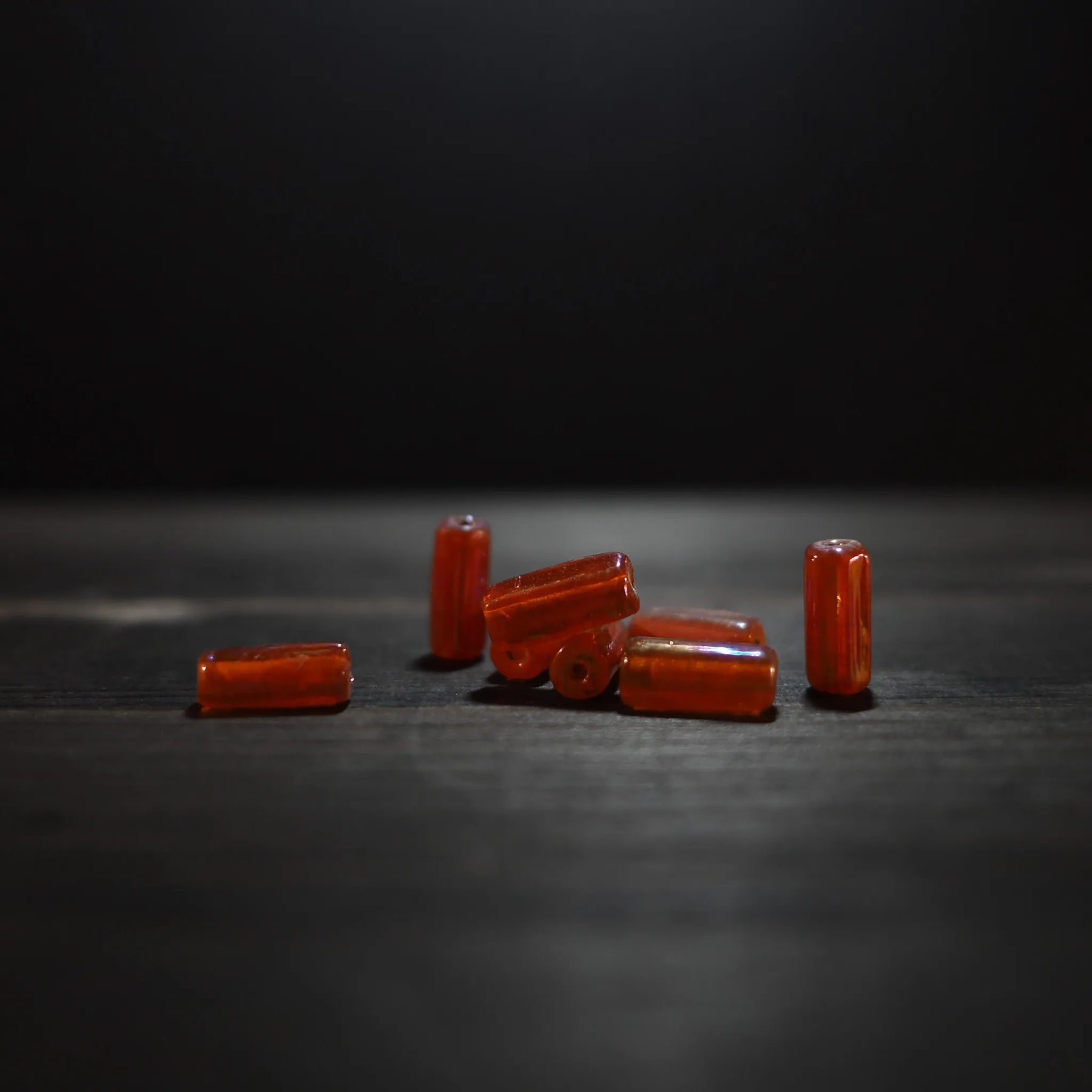 Orange glaspärla