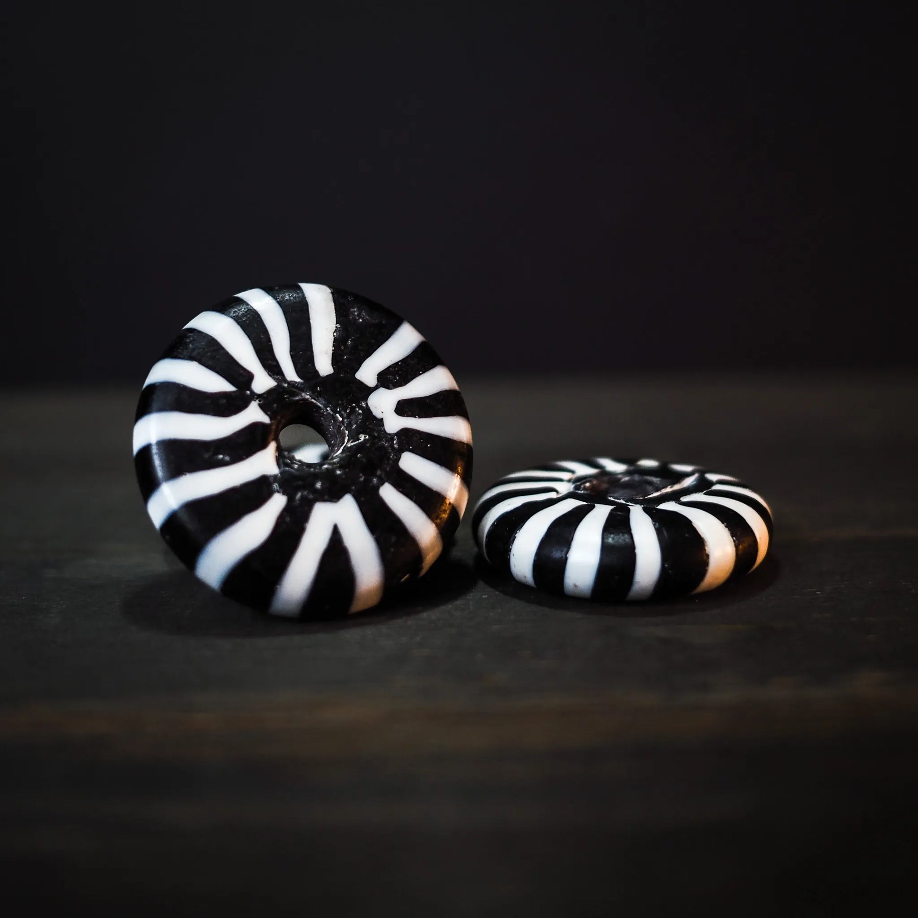 Black and white bead