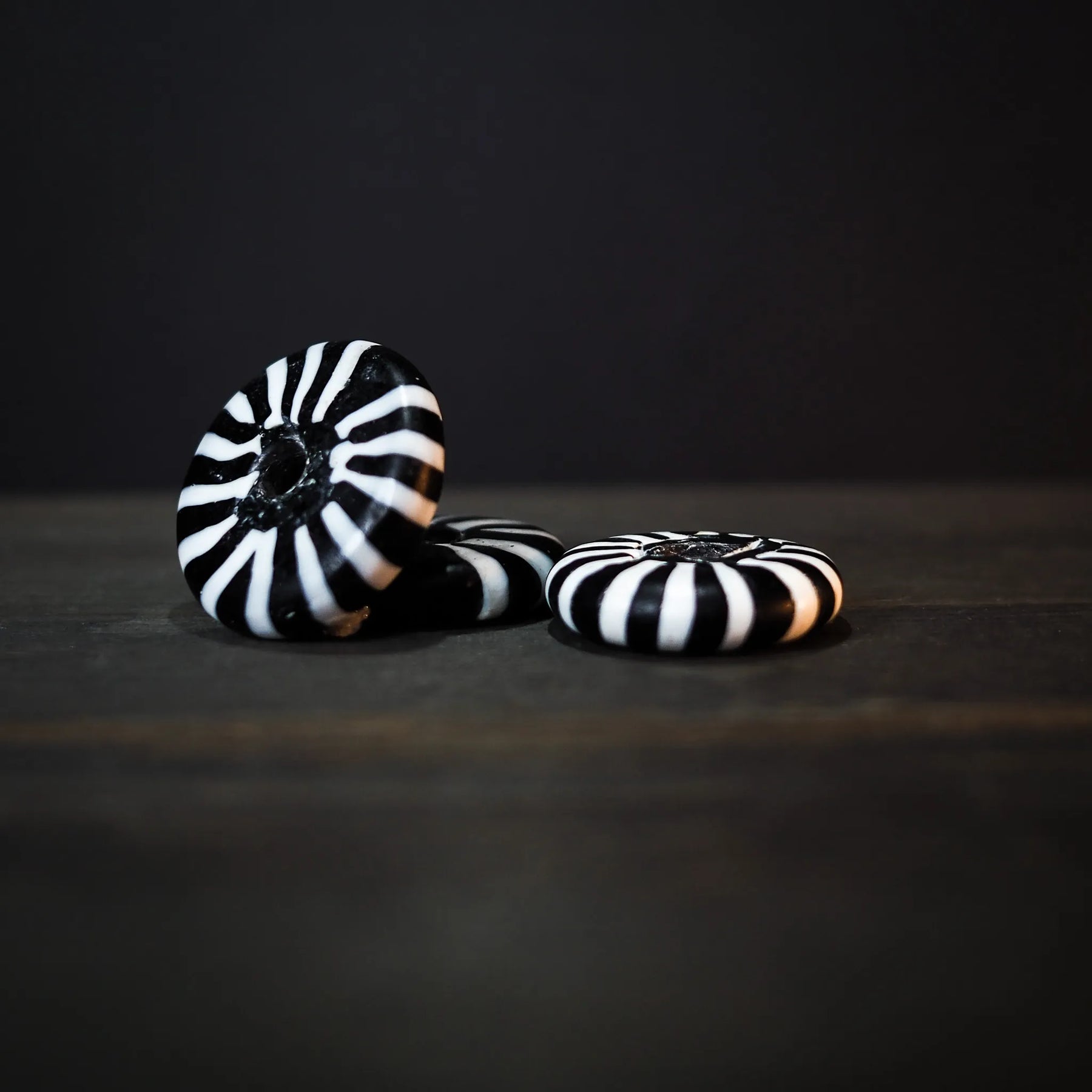 Black and white bead