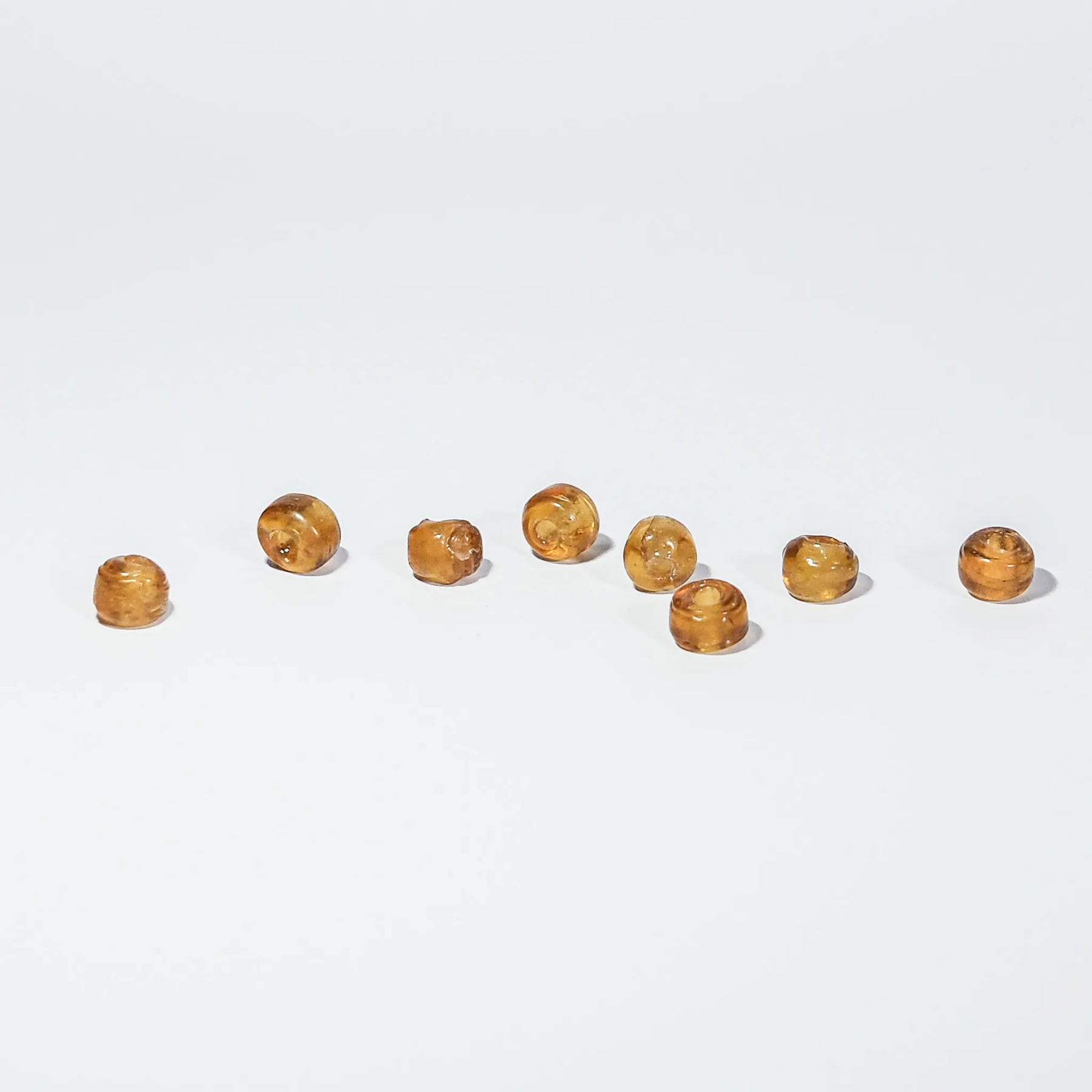 Round orange glass bead
