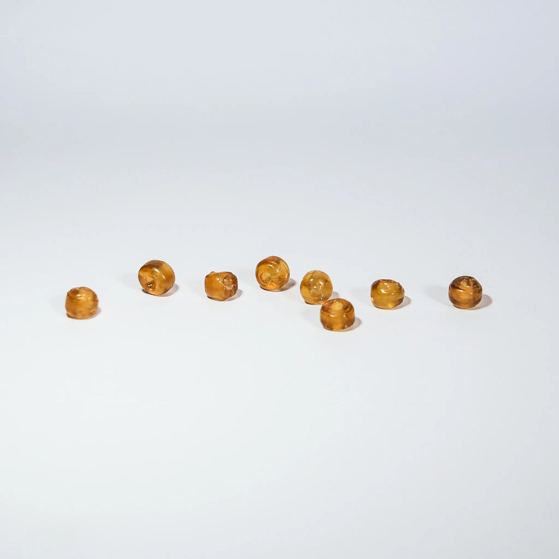 Round orange glass bead