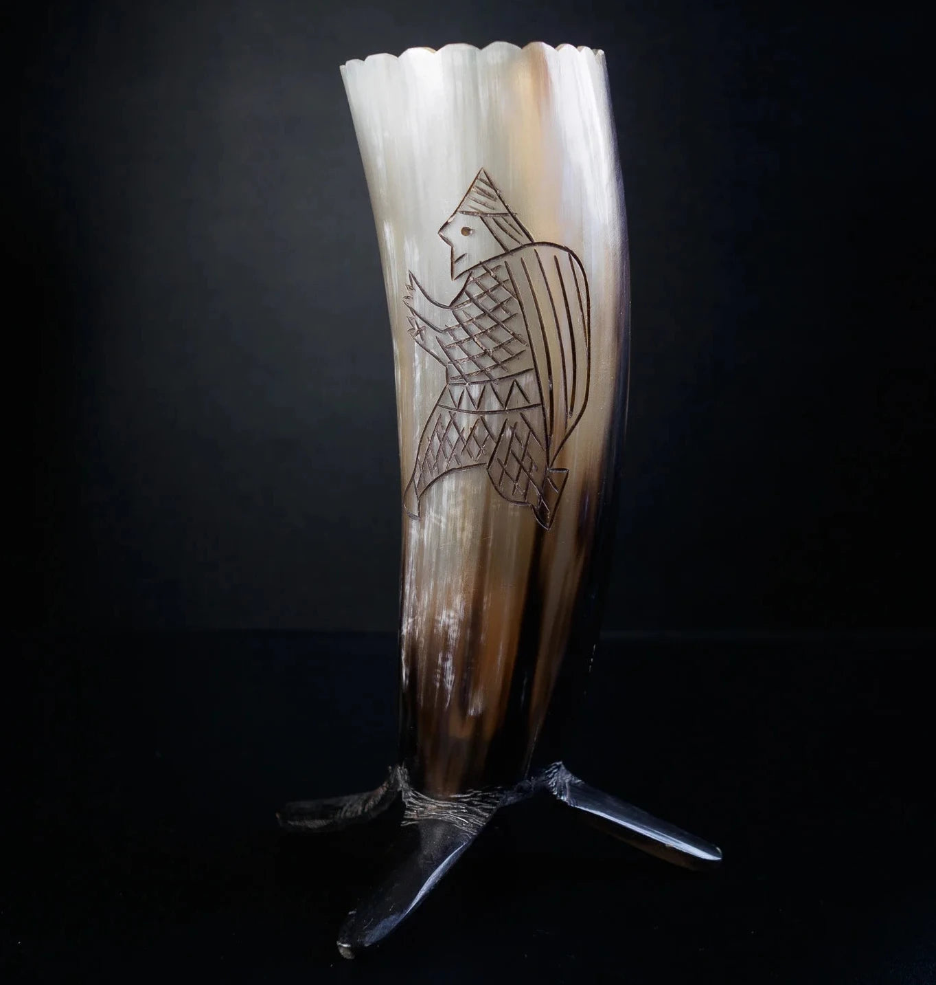 Engraved Horn mug