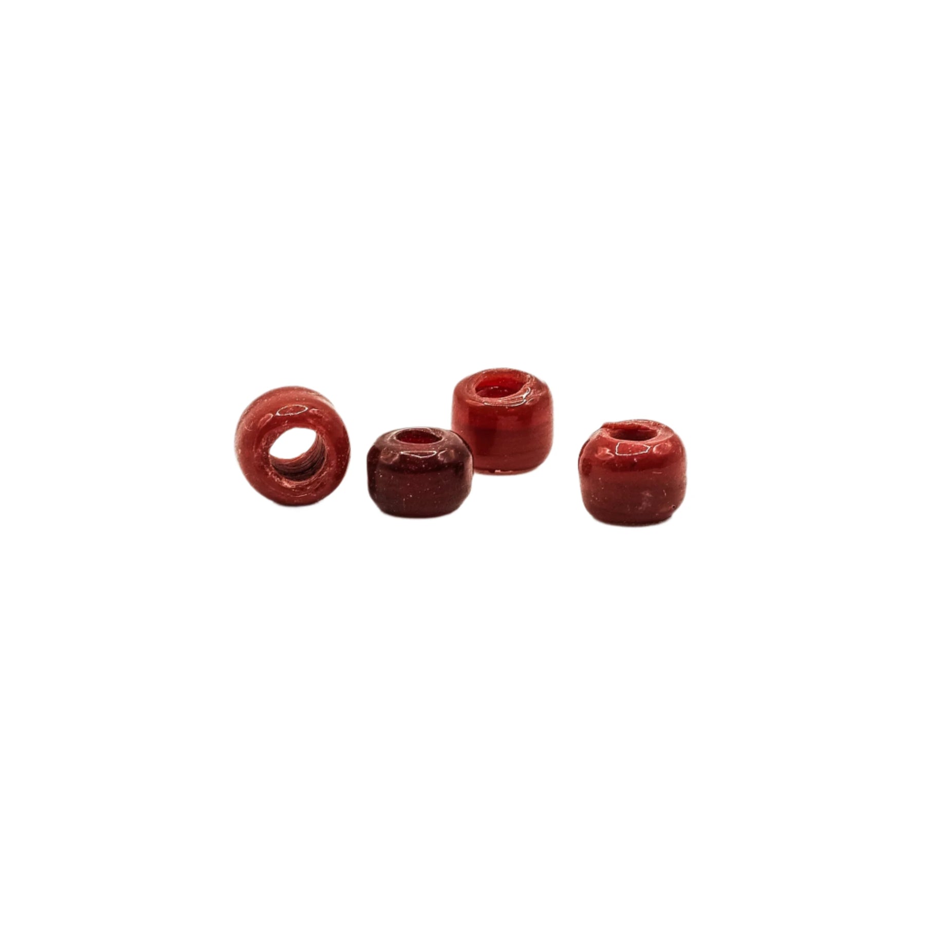 Rust-red glass bead