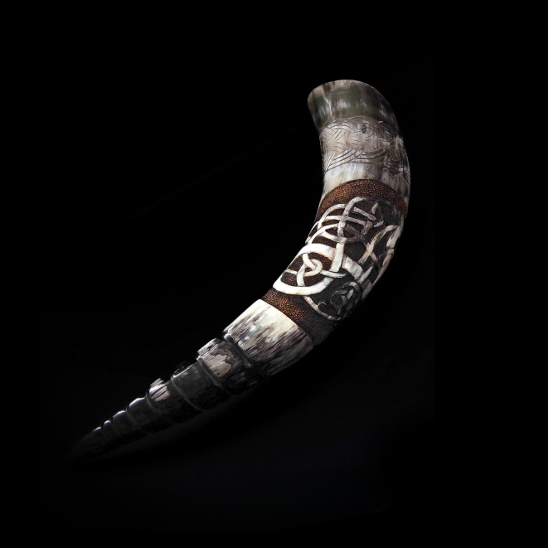Deep carved drinking horn, Urnes