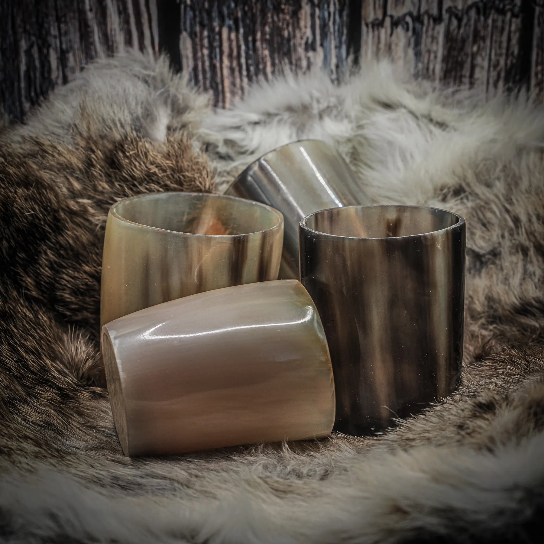 Whiskey glasses, 4 pcs. Polished surface