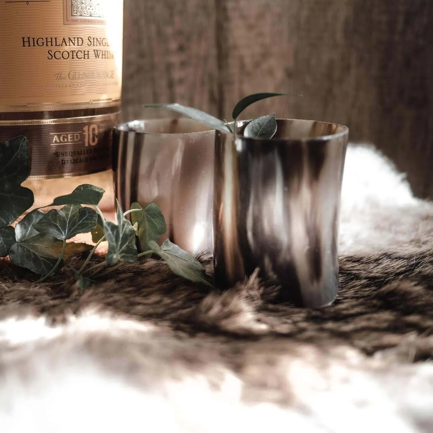 Whiskey glasses, 4 pcs. Polished surface