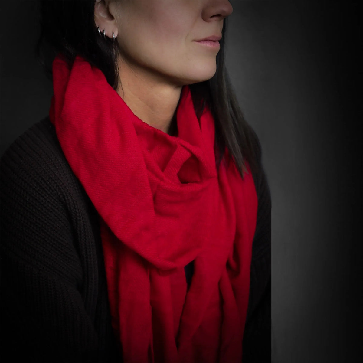 Kashmirsjal enfärgad, Röd