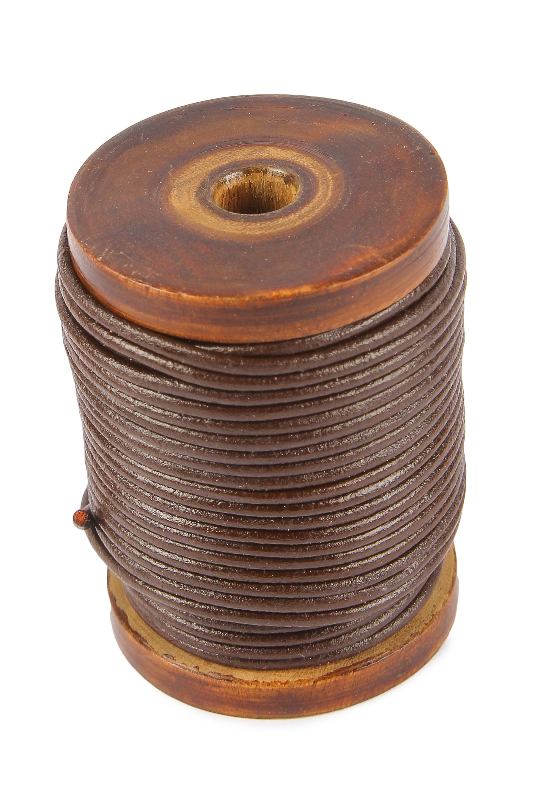 Läderband brun, 2mm, 20m