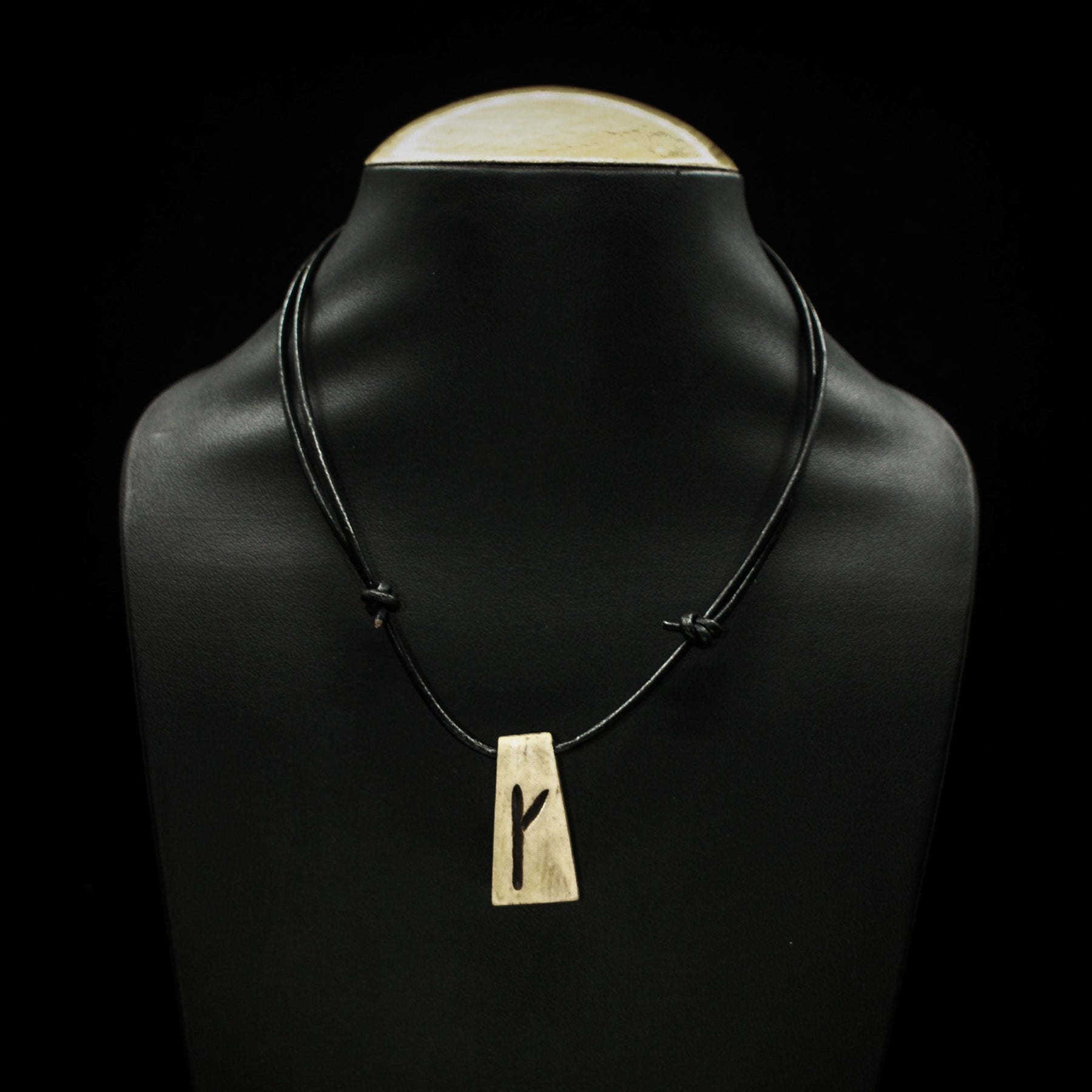 Nordic rune pendant in bone
