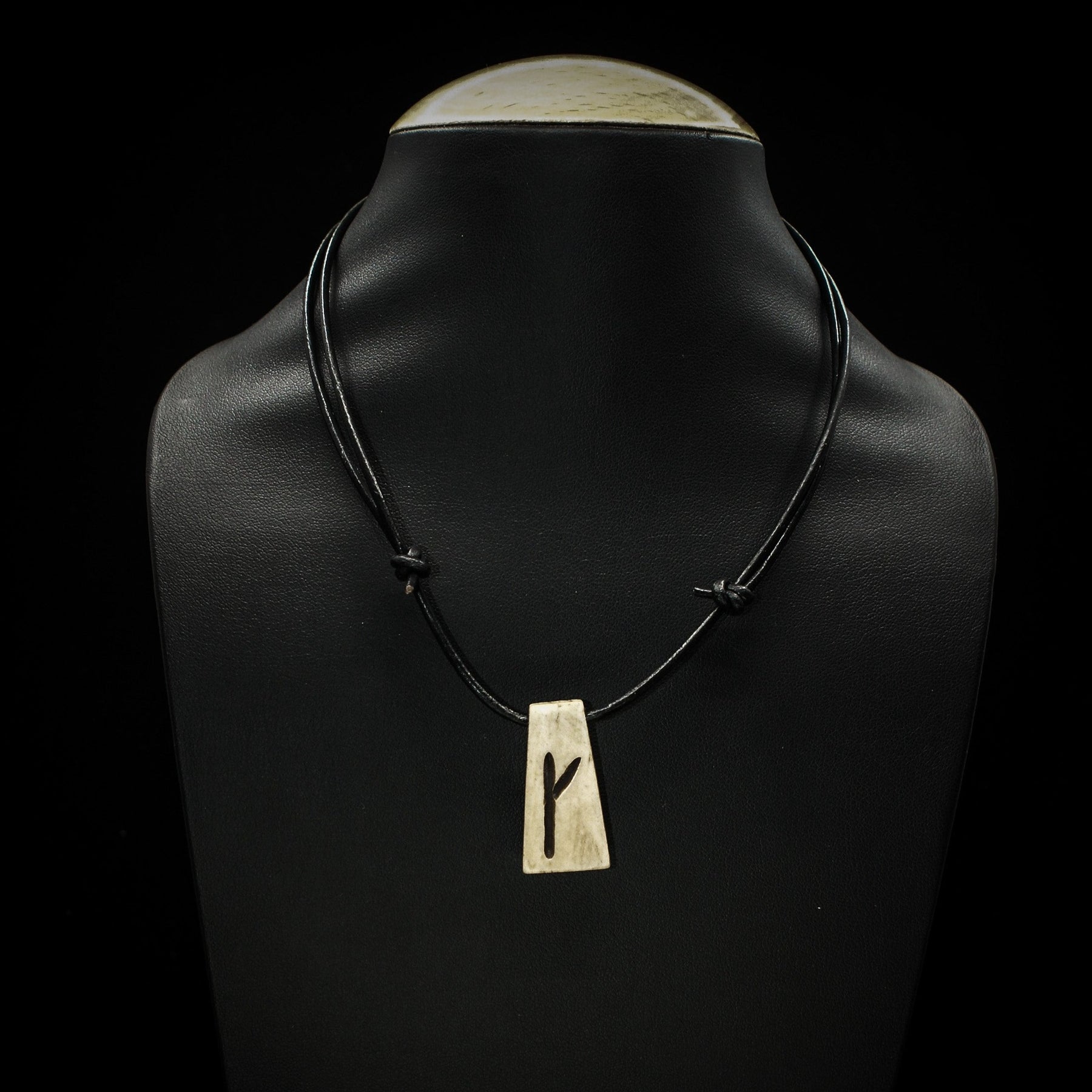 Nordic rune pendant in bone