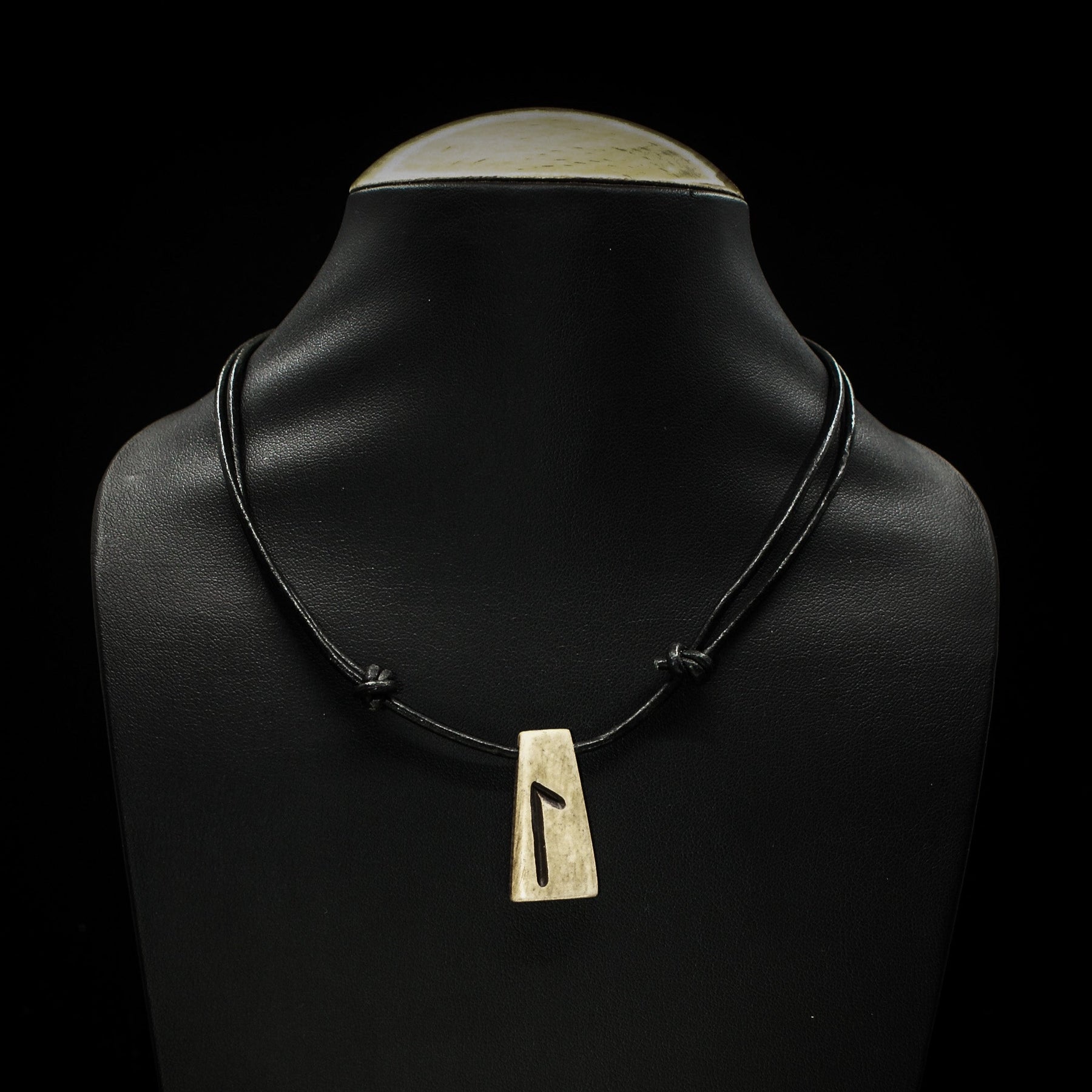 Nordic rune pendant in bone