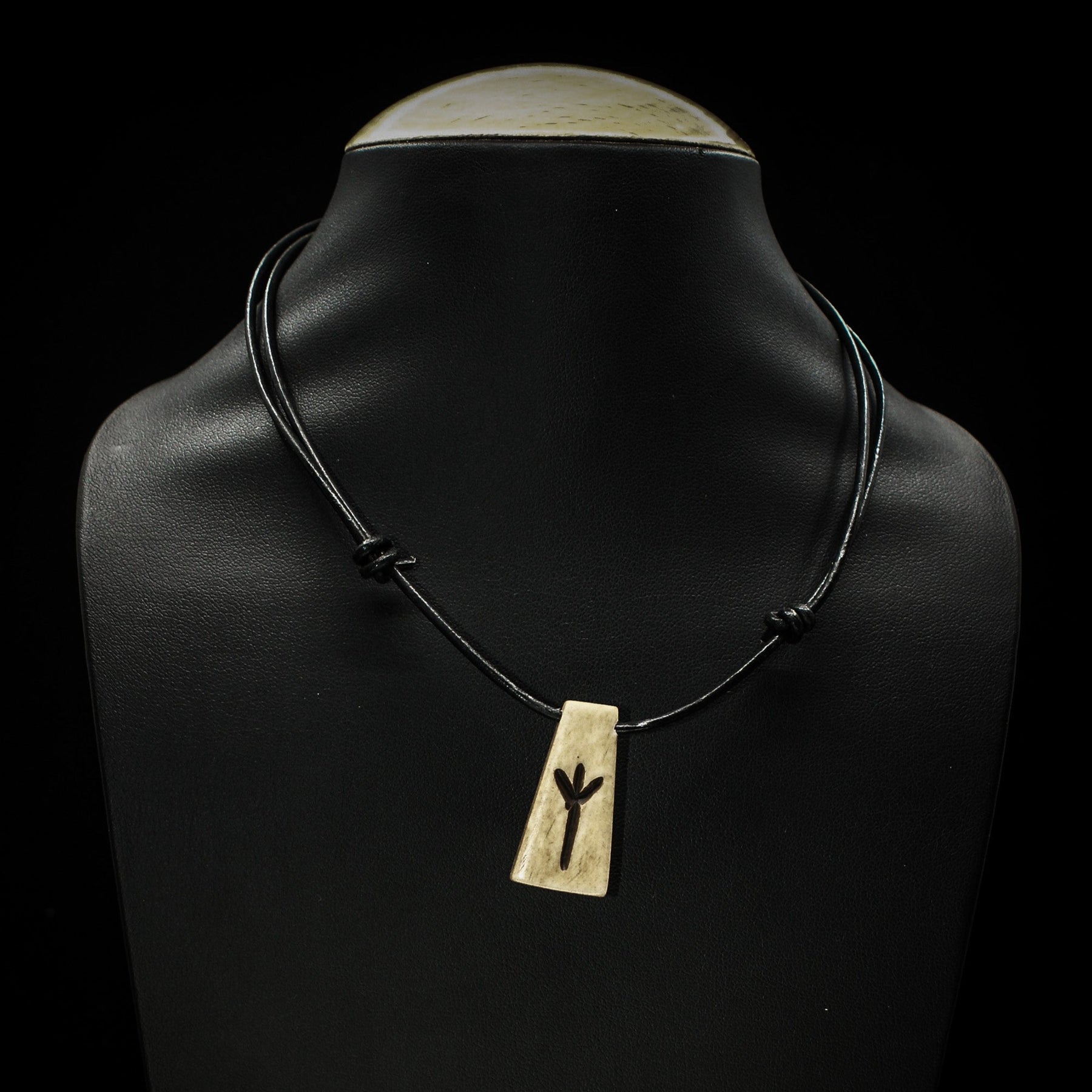 Nordic rune pendant in bone