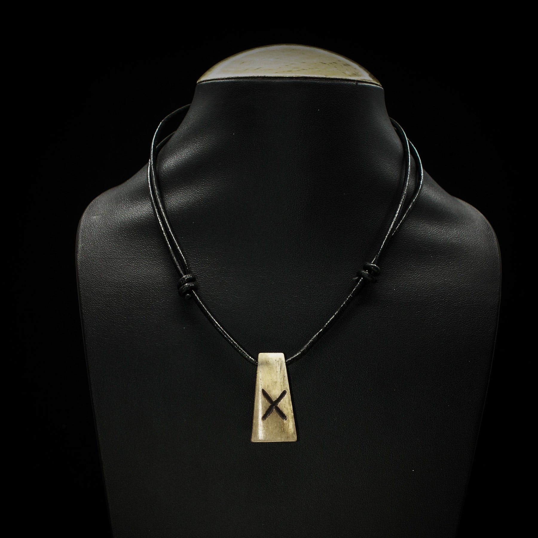 Nordic rune pendant in bone