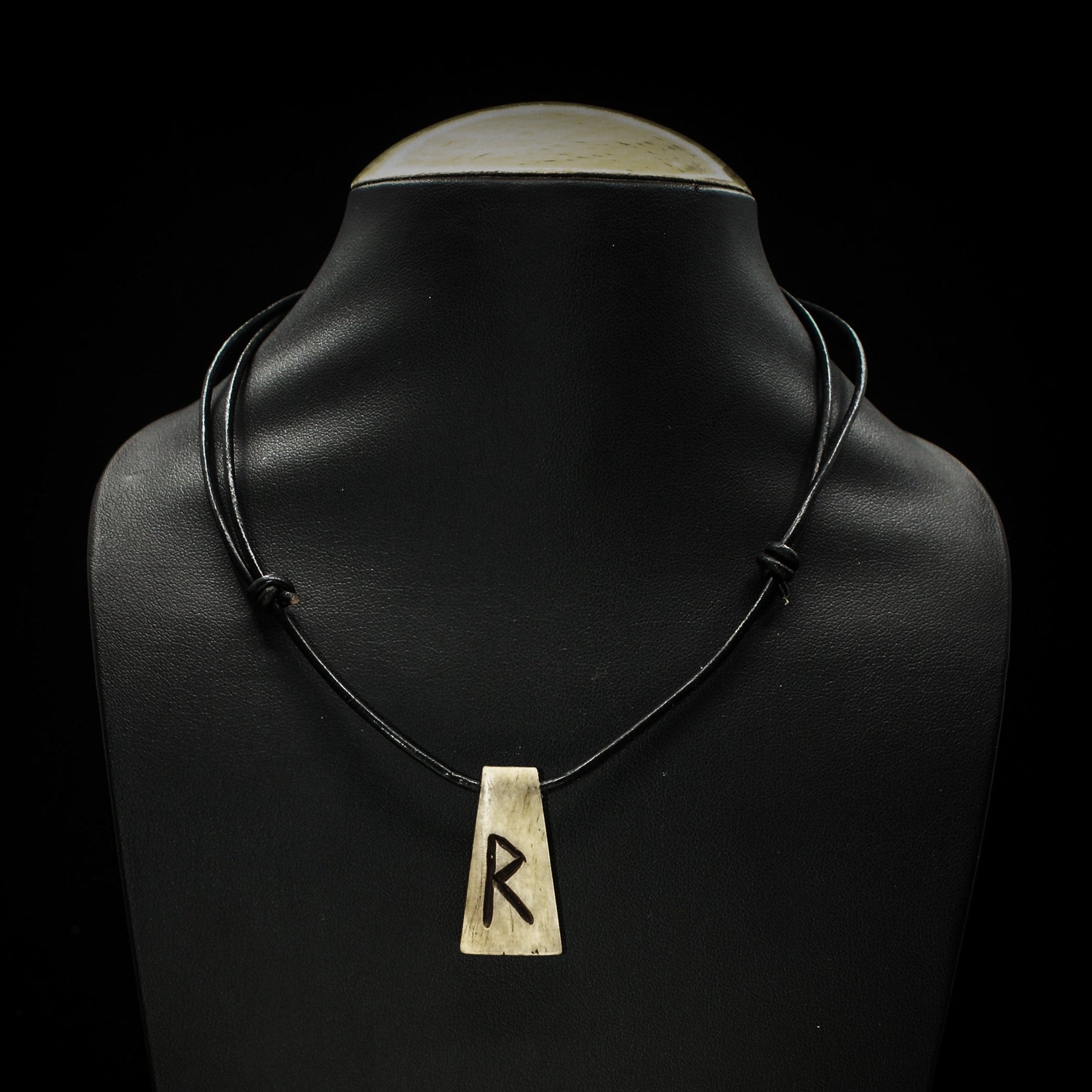 Nordic rune pendant in bone