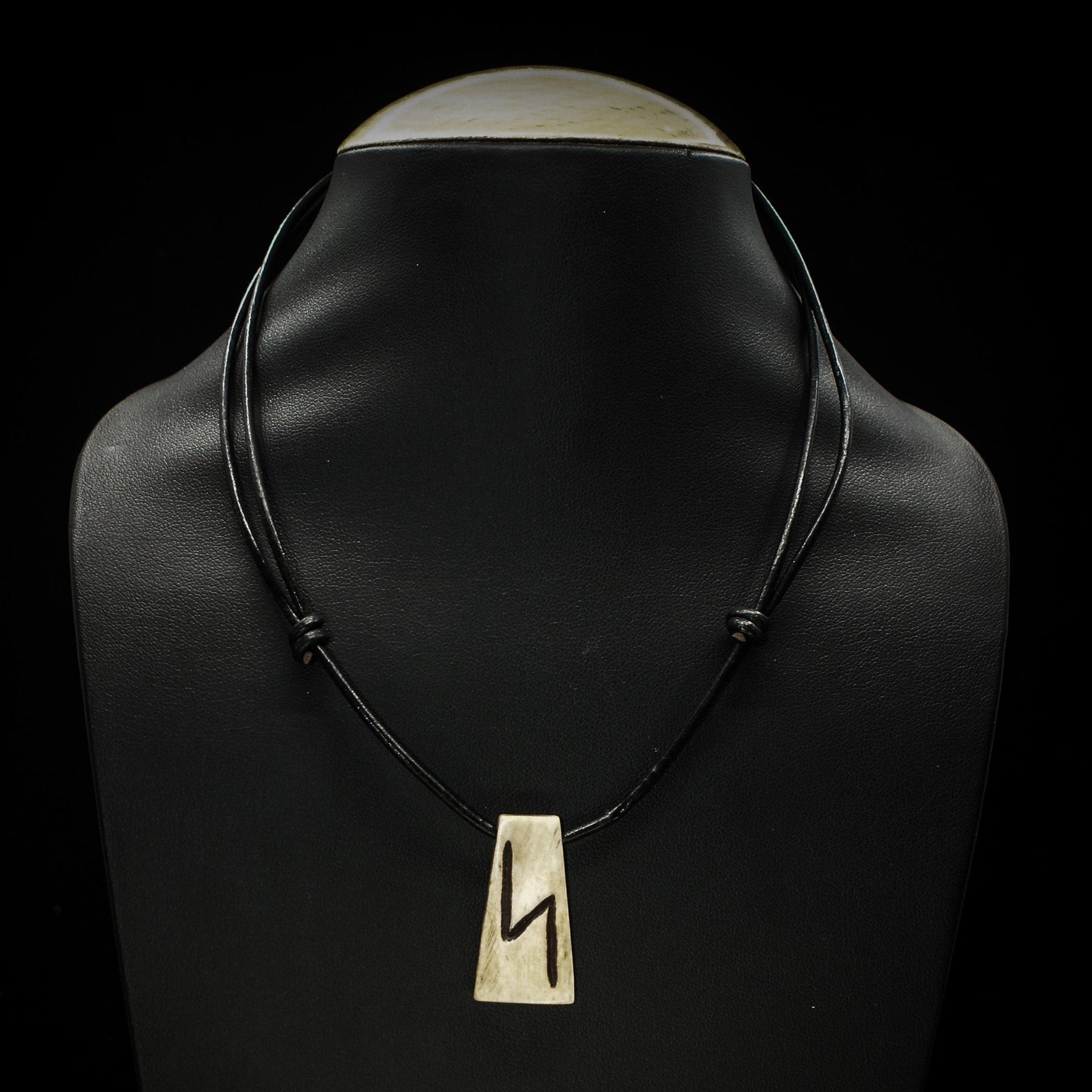 Nordic rune pendant in bone