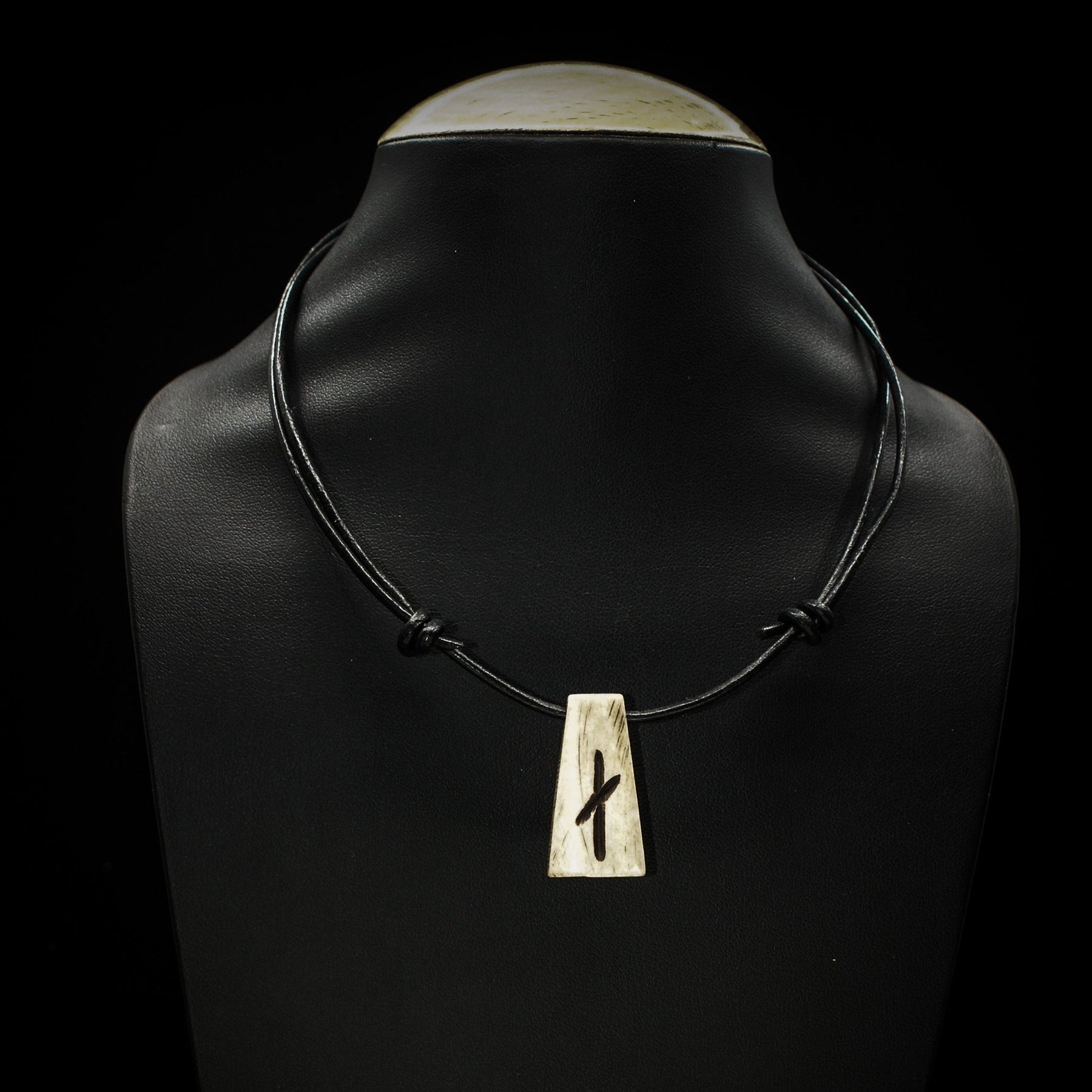 Nordic rune pendant in bone
