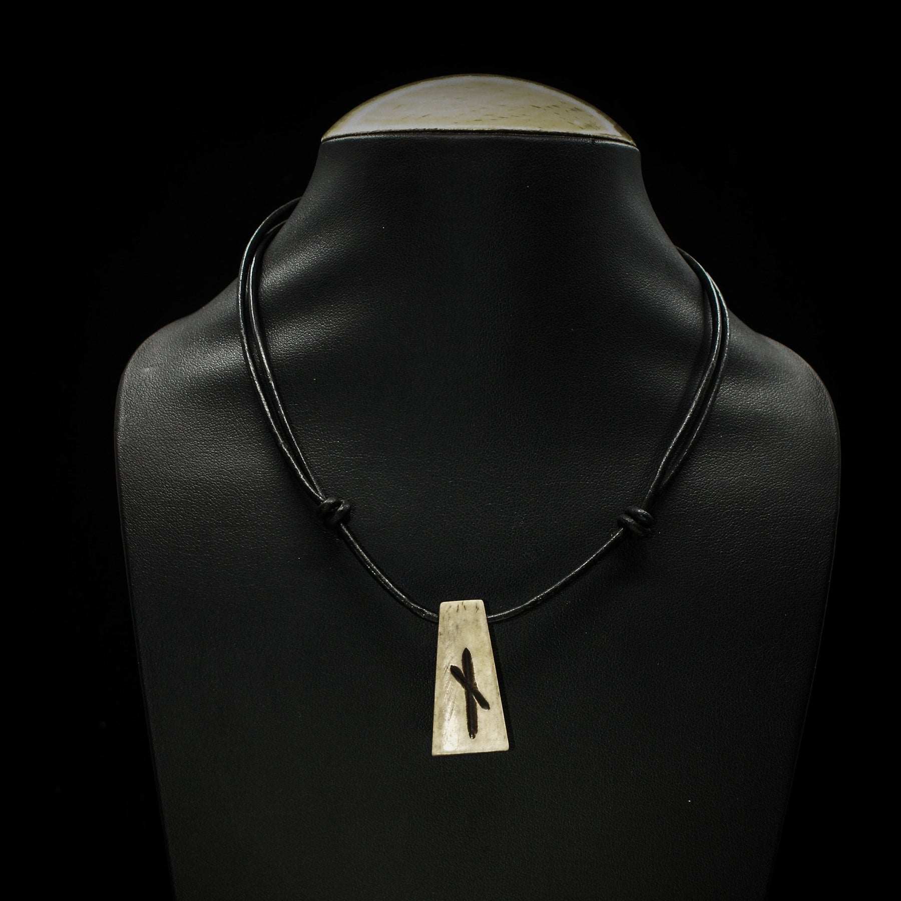 Nordic rune pendant in bone