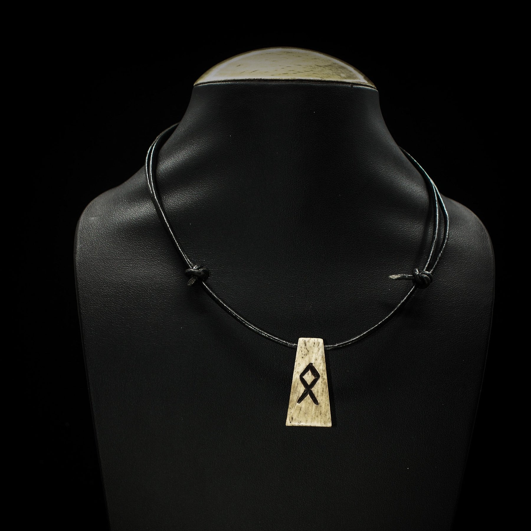 Nordic rune pendant in bone