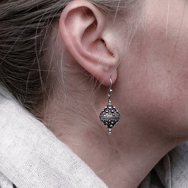 Filigree bead earrings