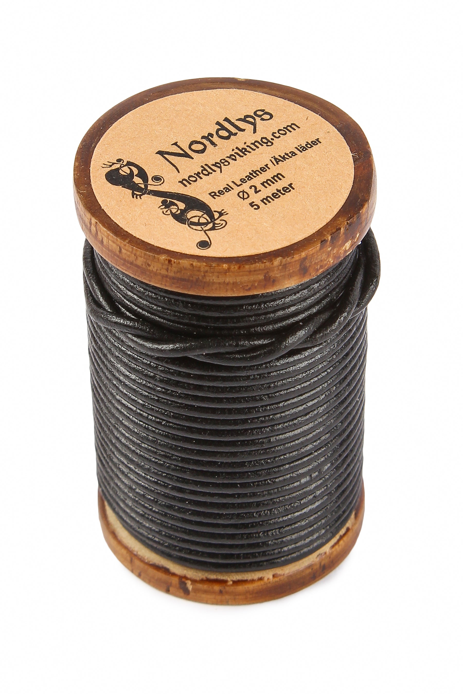 Nordlysviking_laderband_2mm_5meter_träspole