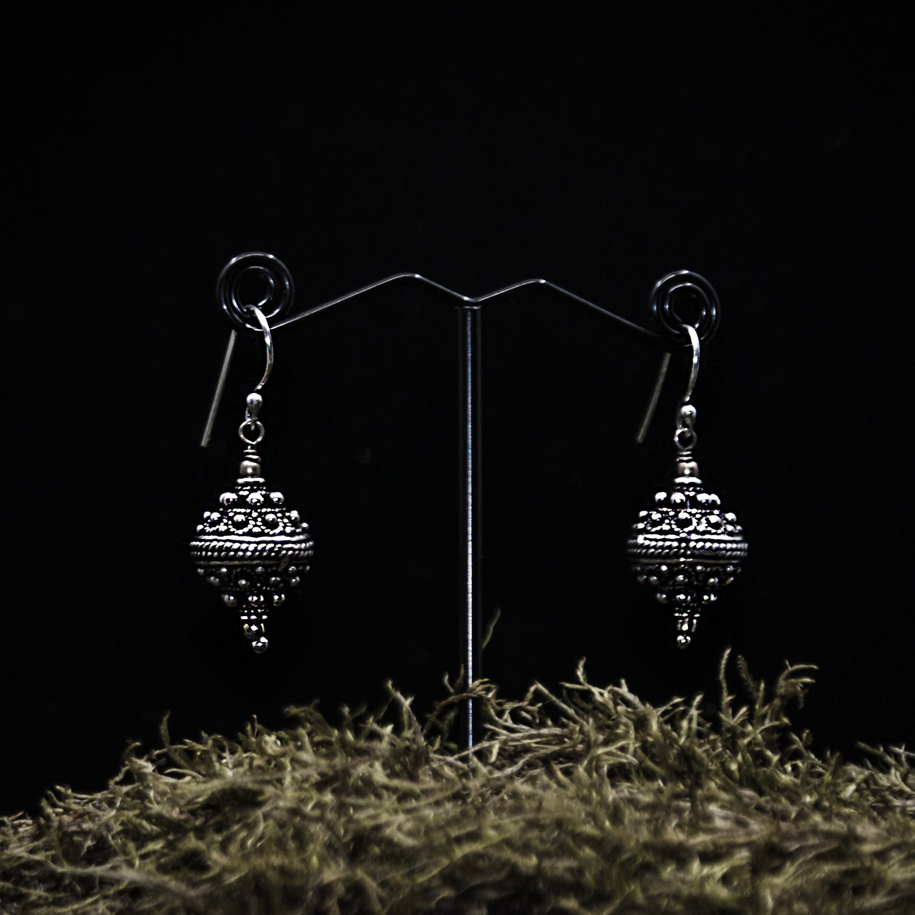 Filigree bead earrings