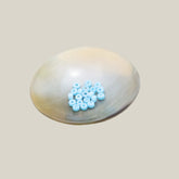 Small Light Blue Glass beads, 20pcs - Birka