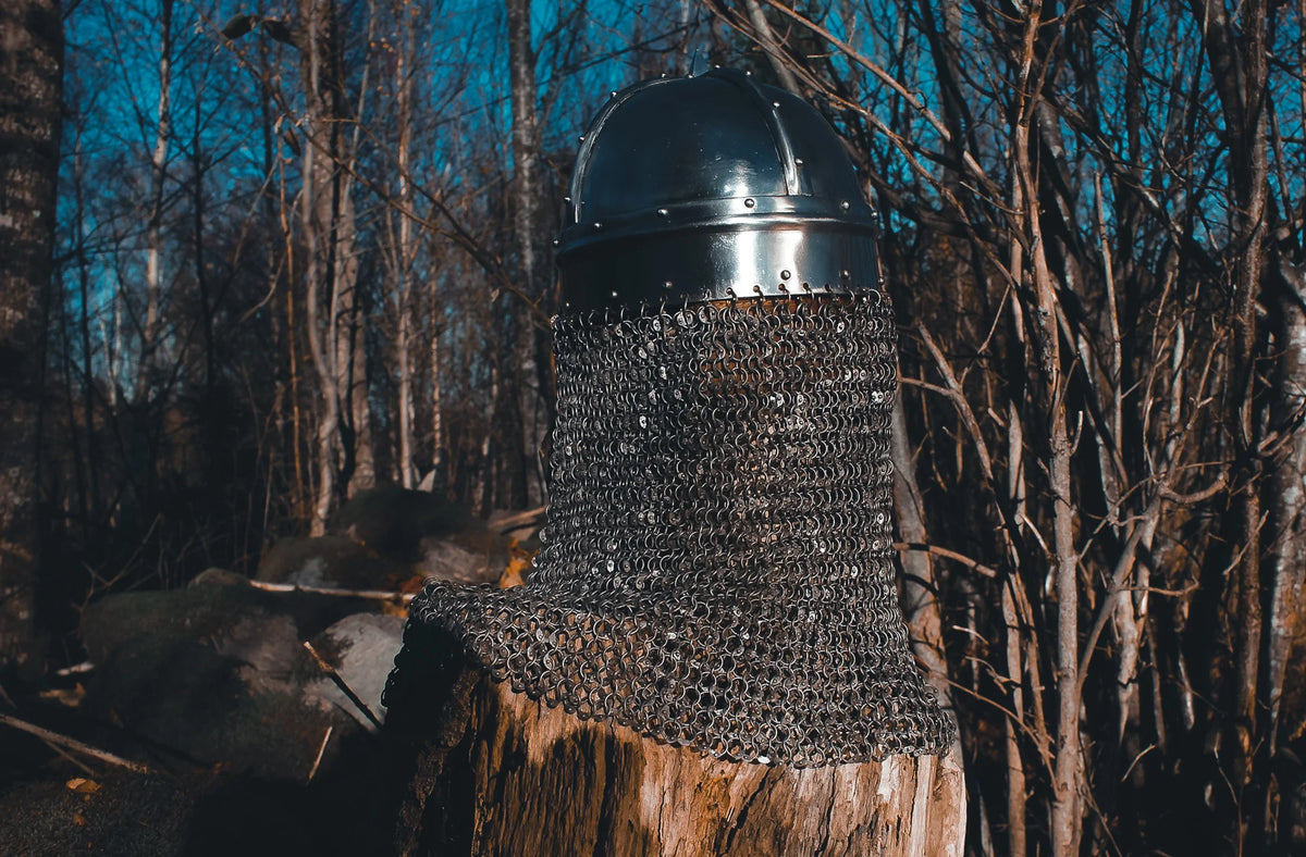 Vikingahjälm gjermundbu 1.2mm med nitad brynja