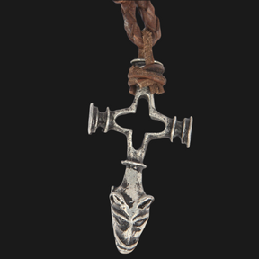 Necklace Wolf Cross Pewter