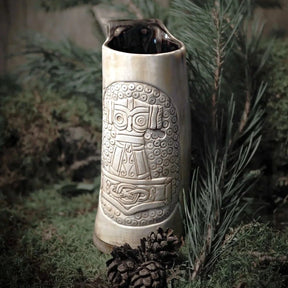 Hand-carved beer mug, Mjolnir