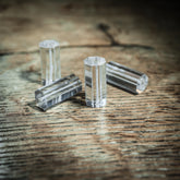 Octagonal rock crystal bead