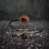 Bracelet Oval, with semi-precious stones