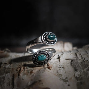Spiralring with turquoise