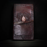 Leather book with stone, large