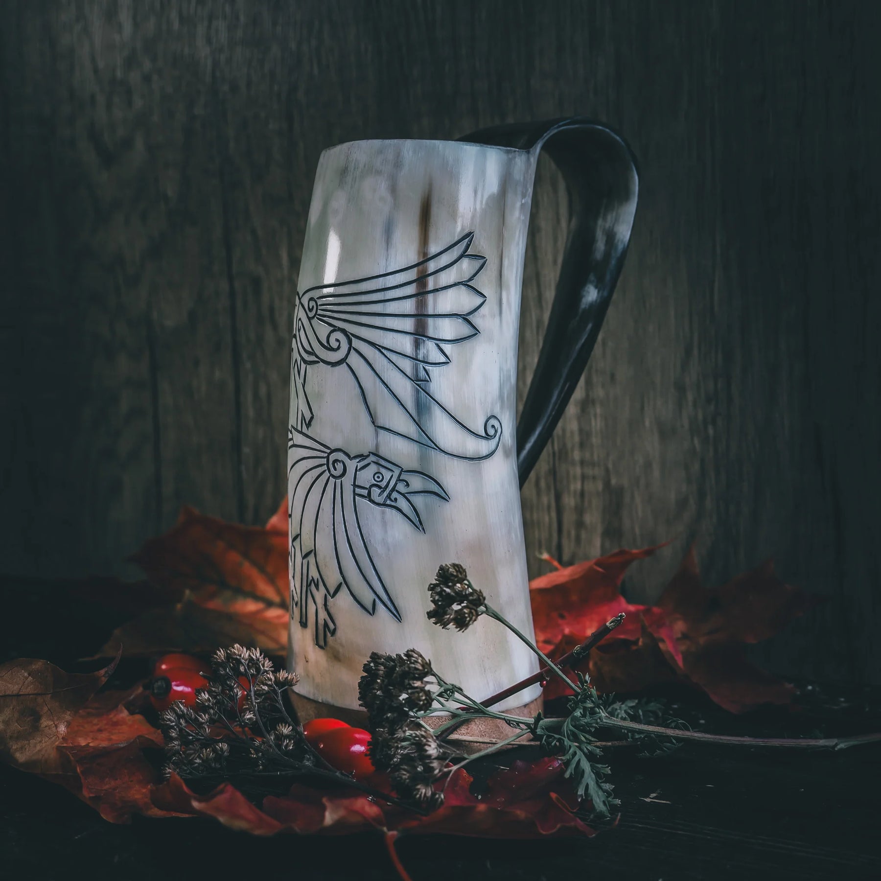 Beer mug Hugin and Munin