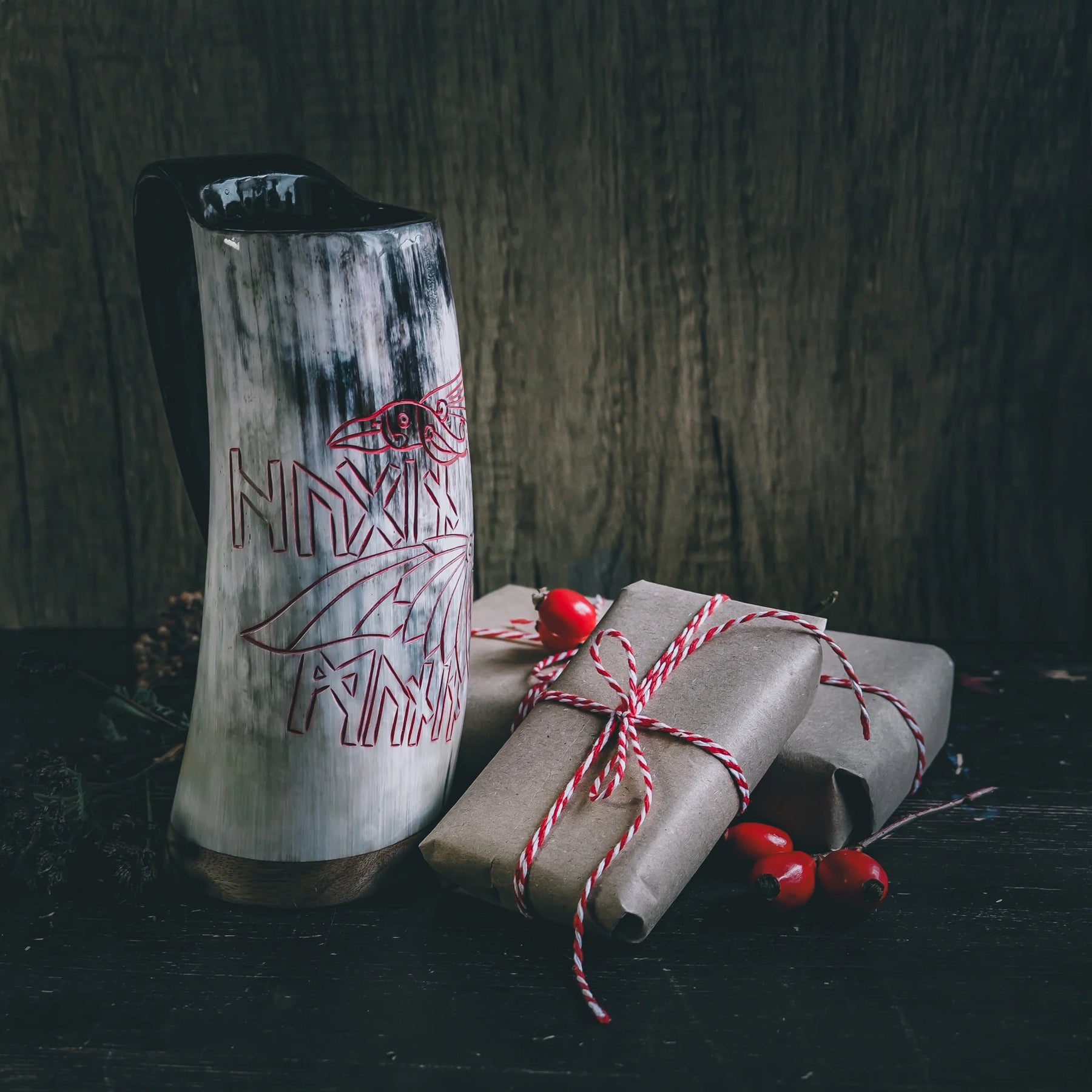 Beer mug Hugin and Munin