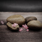 Liten rosa glaspärla