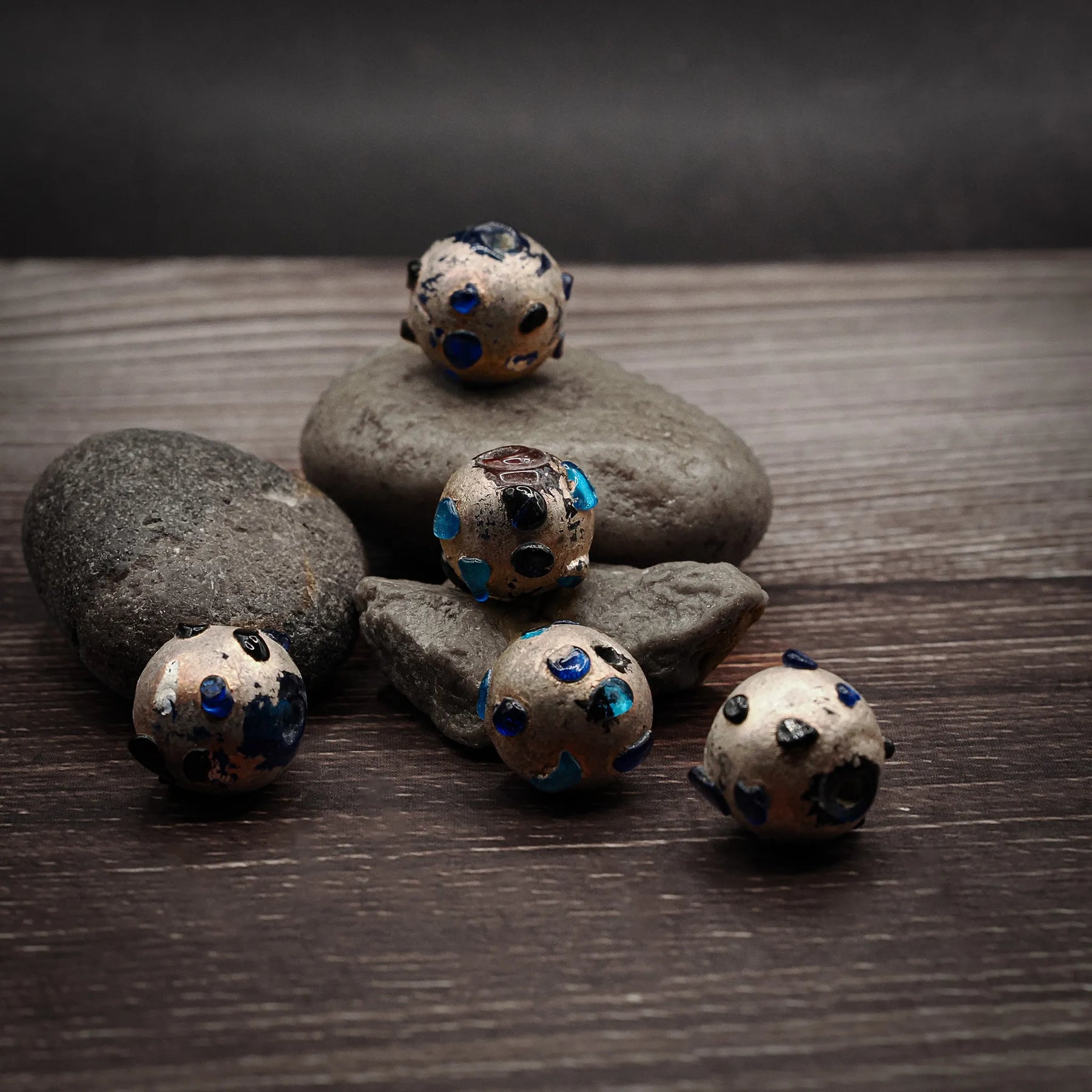 Glass bead with decoration 07700095