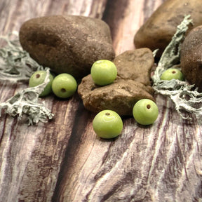 Glaspärla, ljust limegul