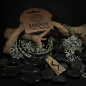 Nordic rune pendant in bone