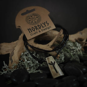 Nordic rune pendant in bone
