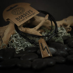 Nordic rune pendant in bone