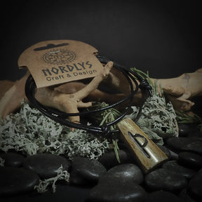 Nordic rune pendant in bone