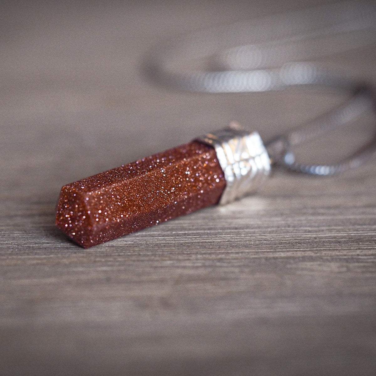 Stone pendant, Brown gold stone