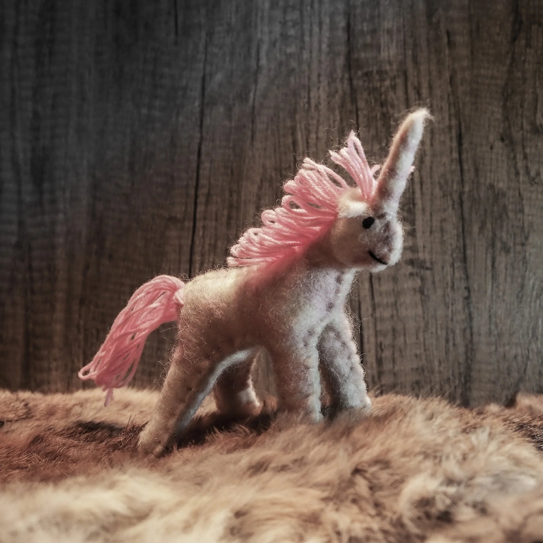 Felt unicorn, pink