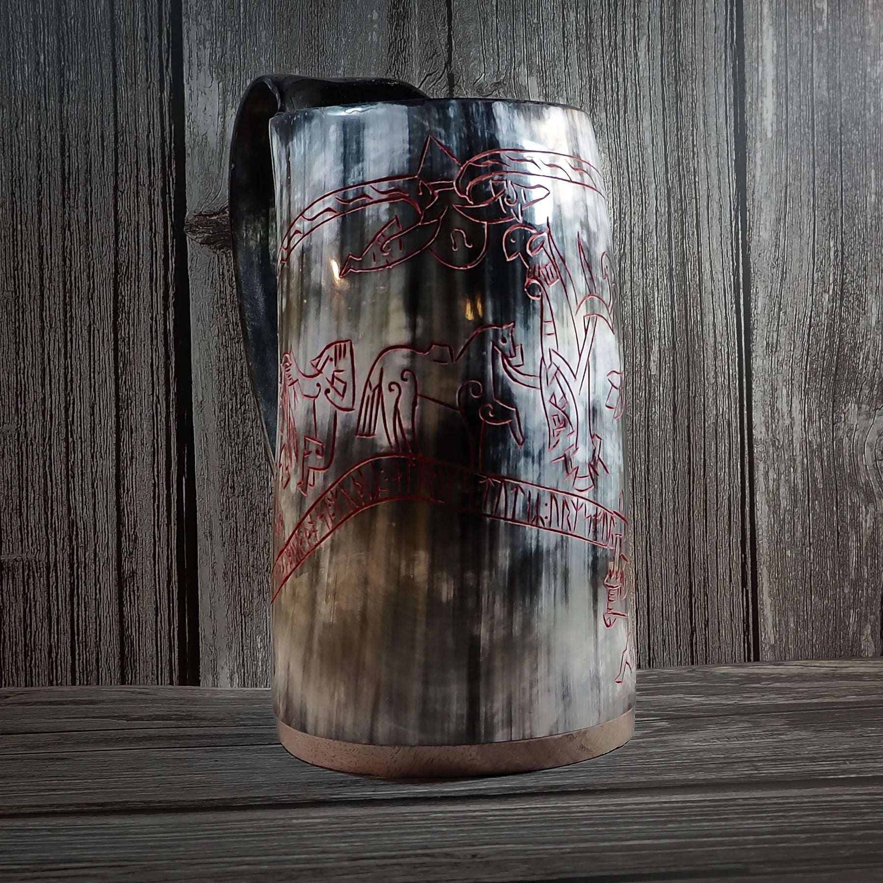 Engraved mug, Sigurd's saga