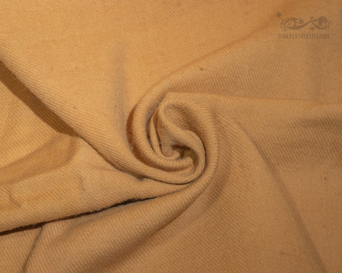 Plant-dyed wool fabric yellow twill